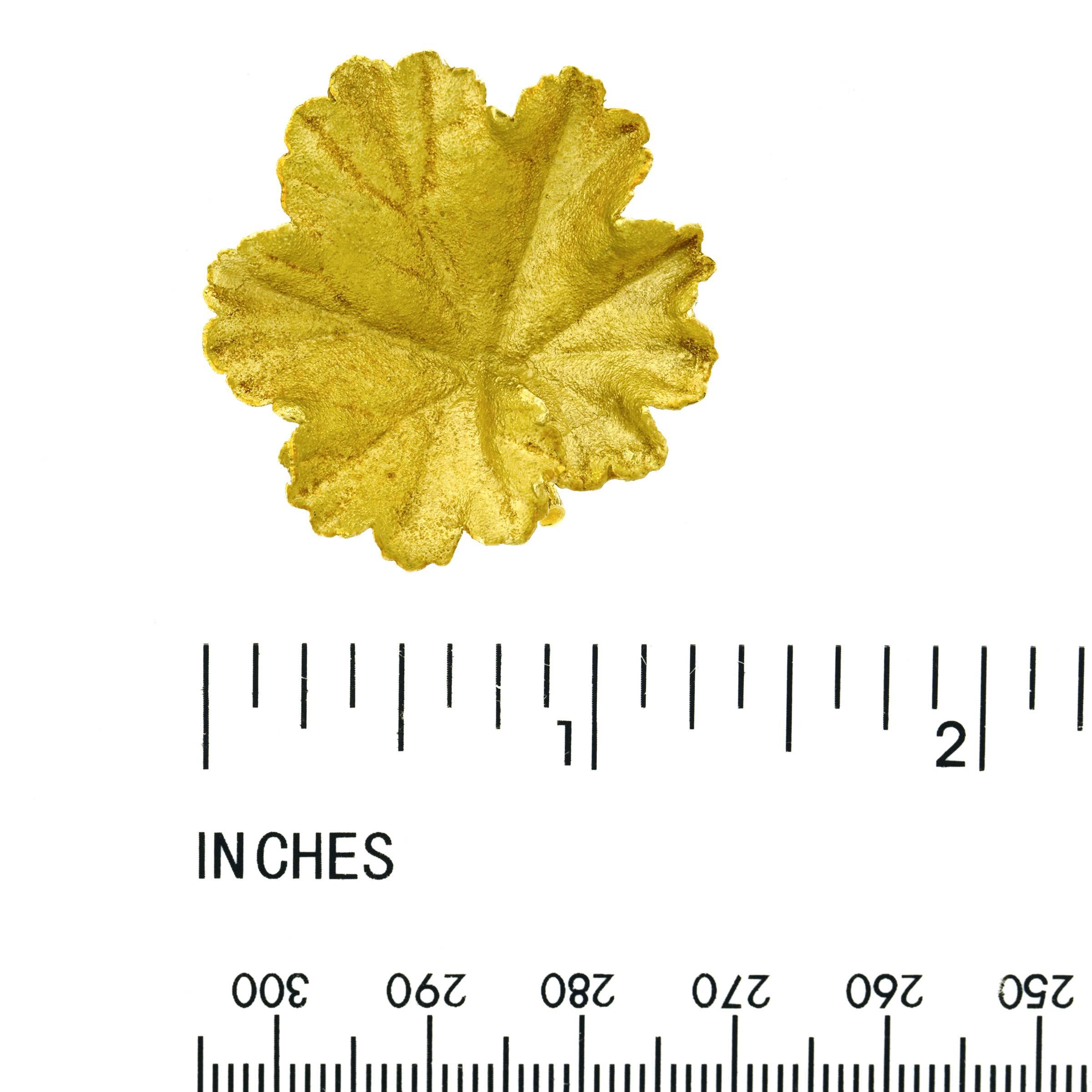 Carl F. Bucherer Gold Leaf Brooch 1