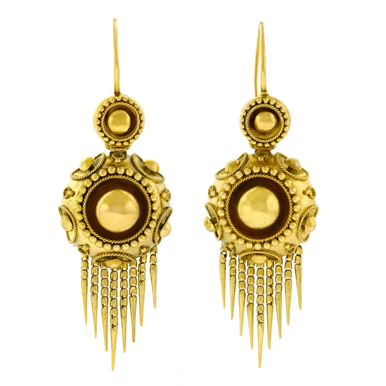 Antique Gold Chandelier Earrings