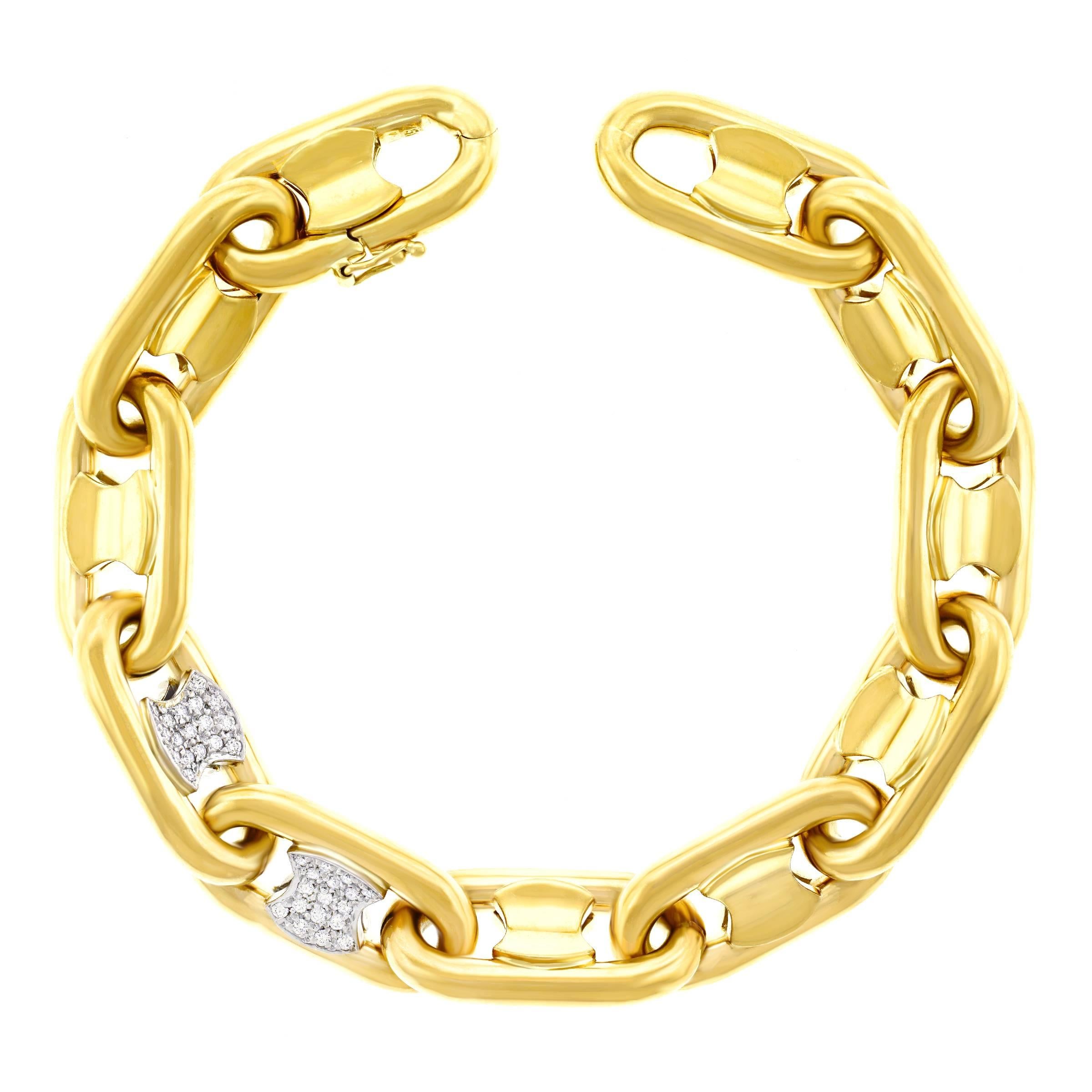 Abel & Zimmerman Diamond Set Gold Bracelet