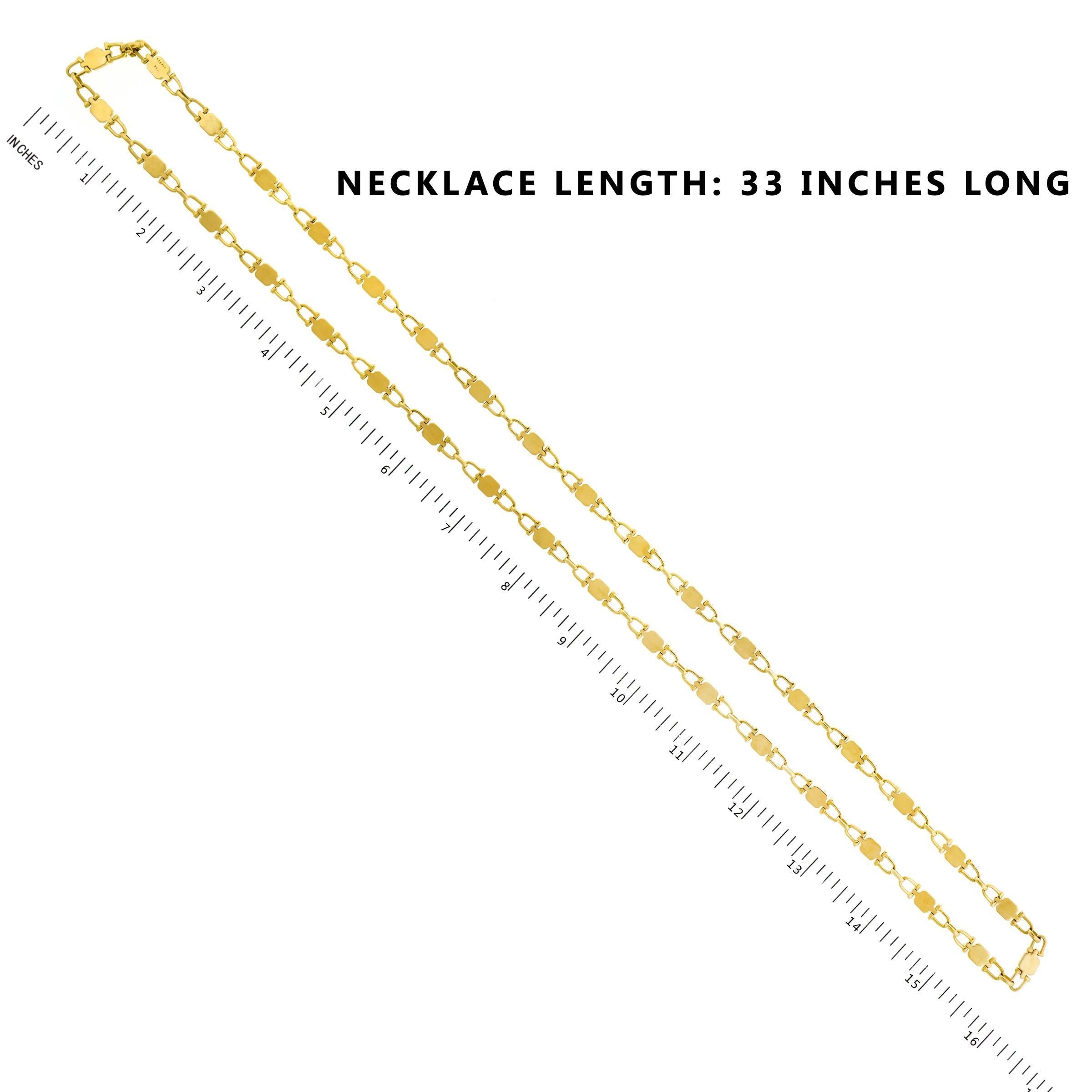 Cartier 33 inch long Gold Horse Bit Necklace 1