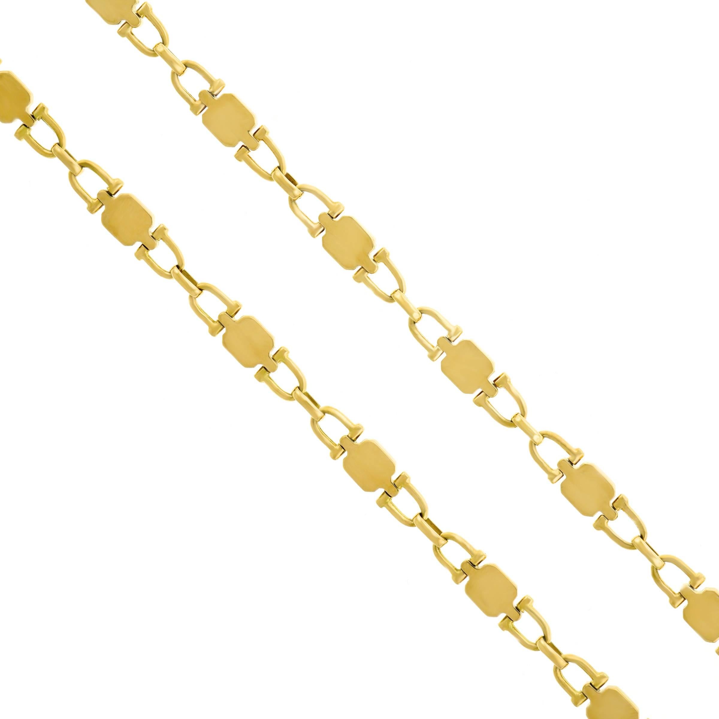 Cartier 33 inch long Gold Horse Bit Necklace 2