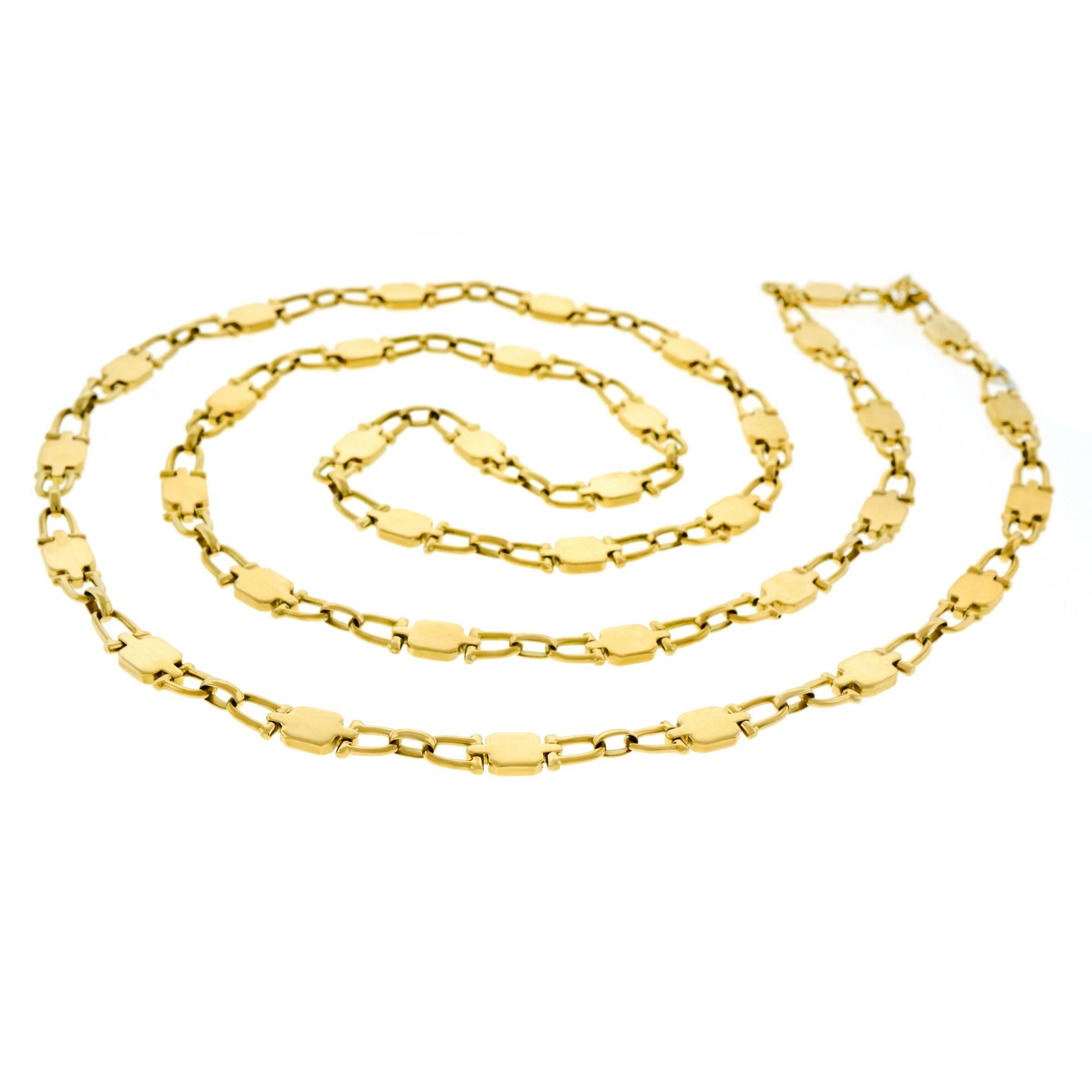 Cartier 33 inch long Gold Horse Bit Necklace 3