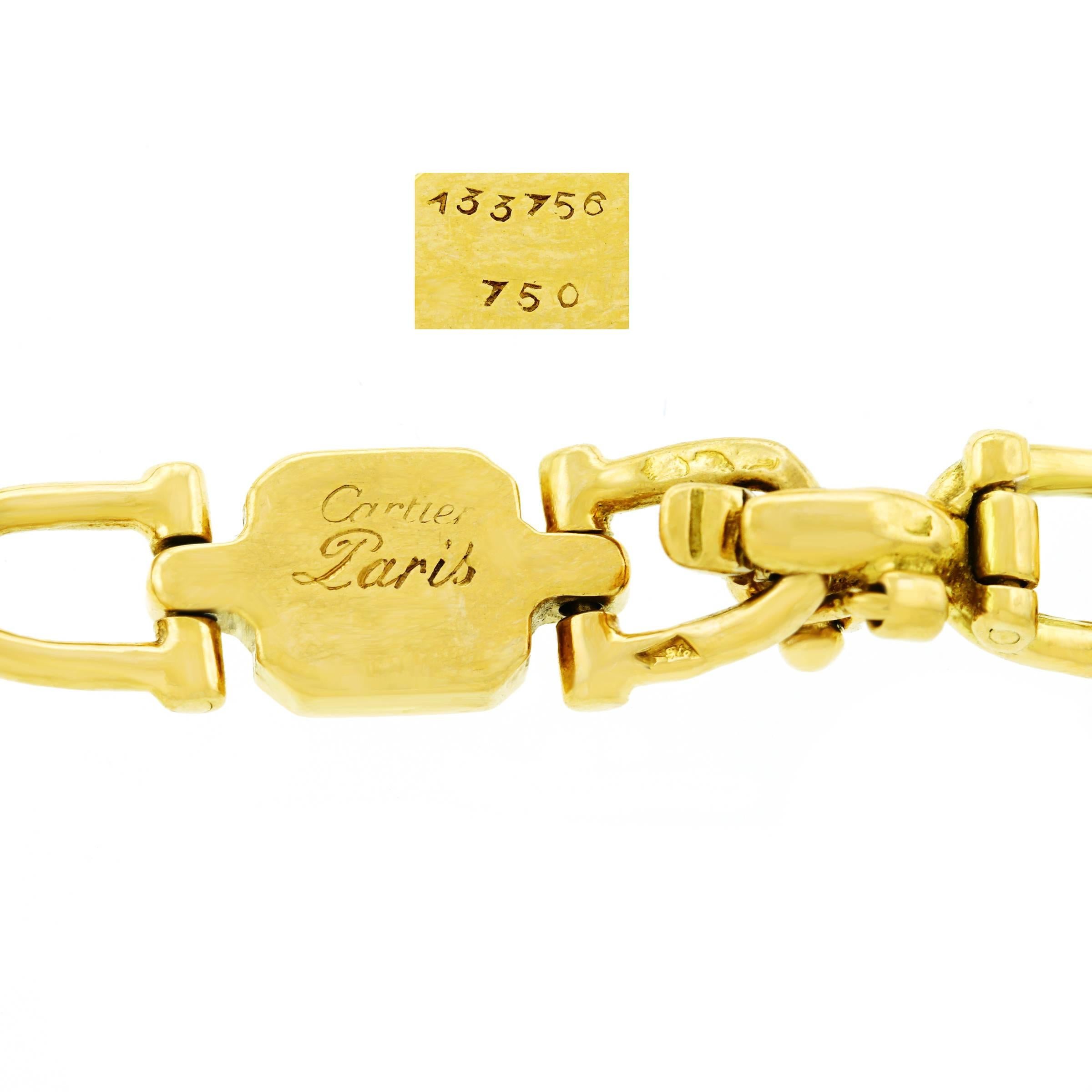 Women's or Men's Cartier 33 inch long Gold Horse Bit Necklace