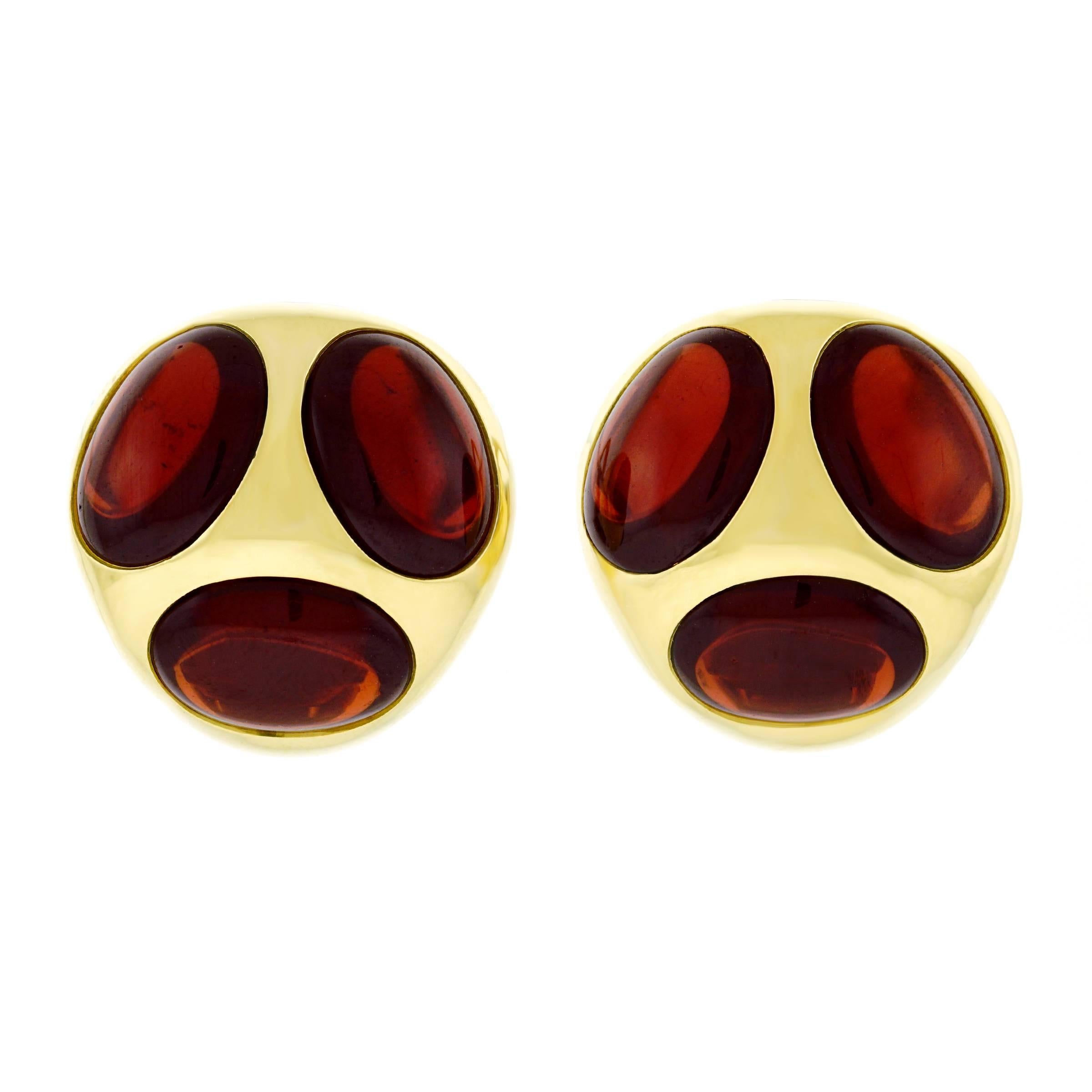 Pomellato Garnet Set Gold Earrings