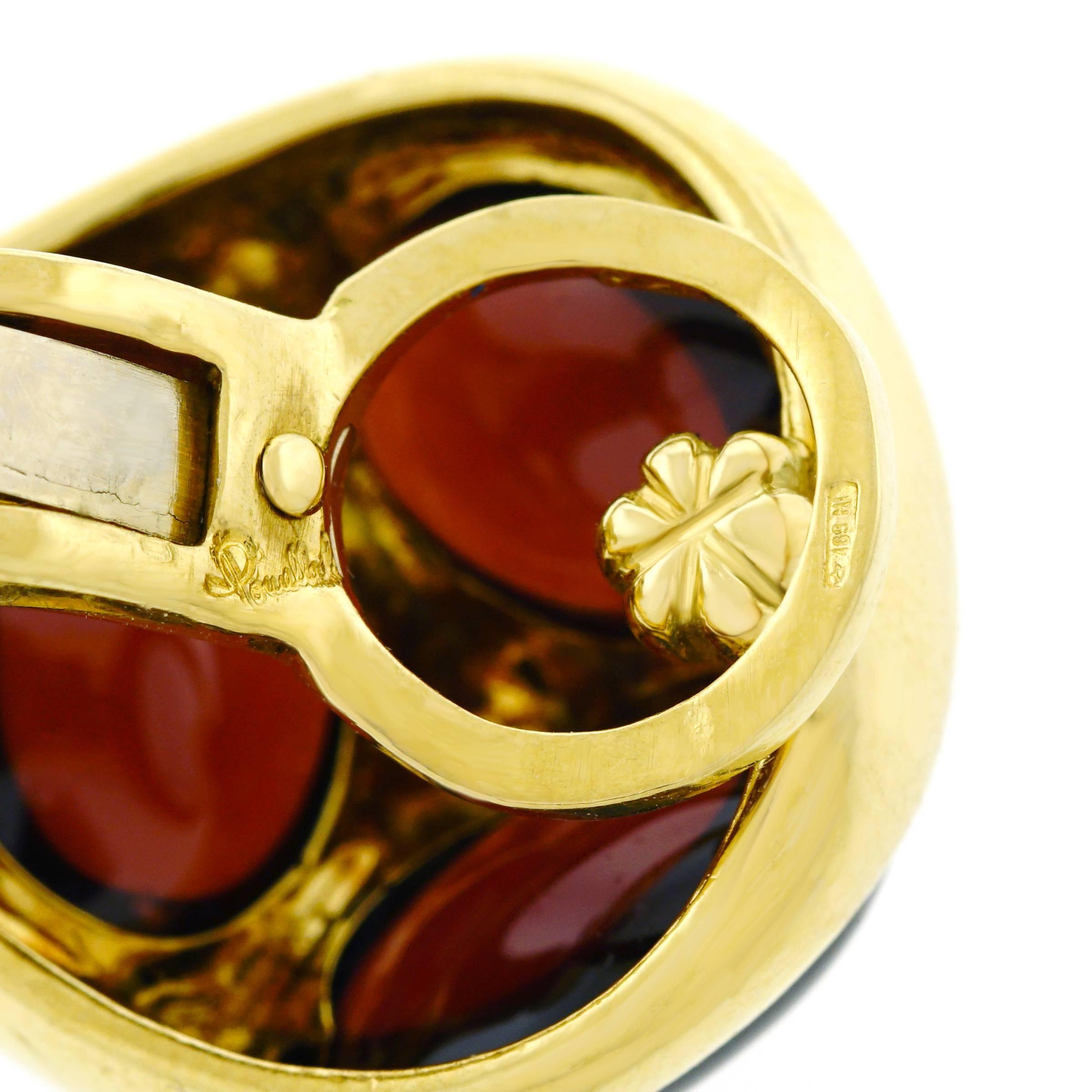 Pomellato Garnet Set Gold Earrings 1