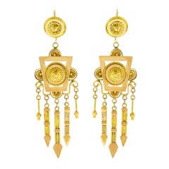 Antique Gold Chandelier Earrings