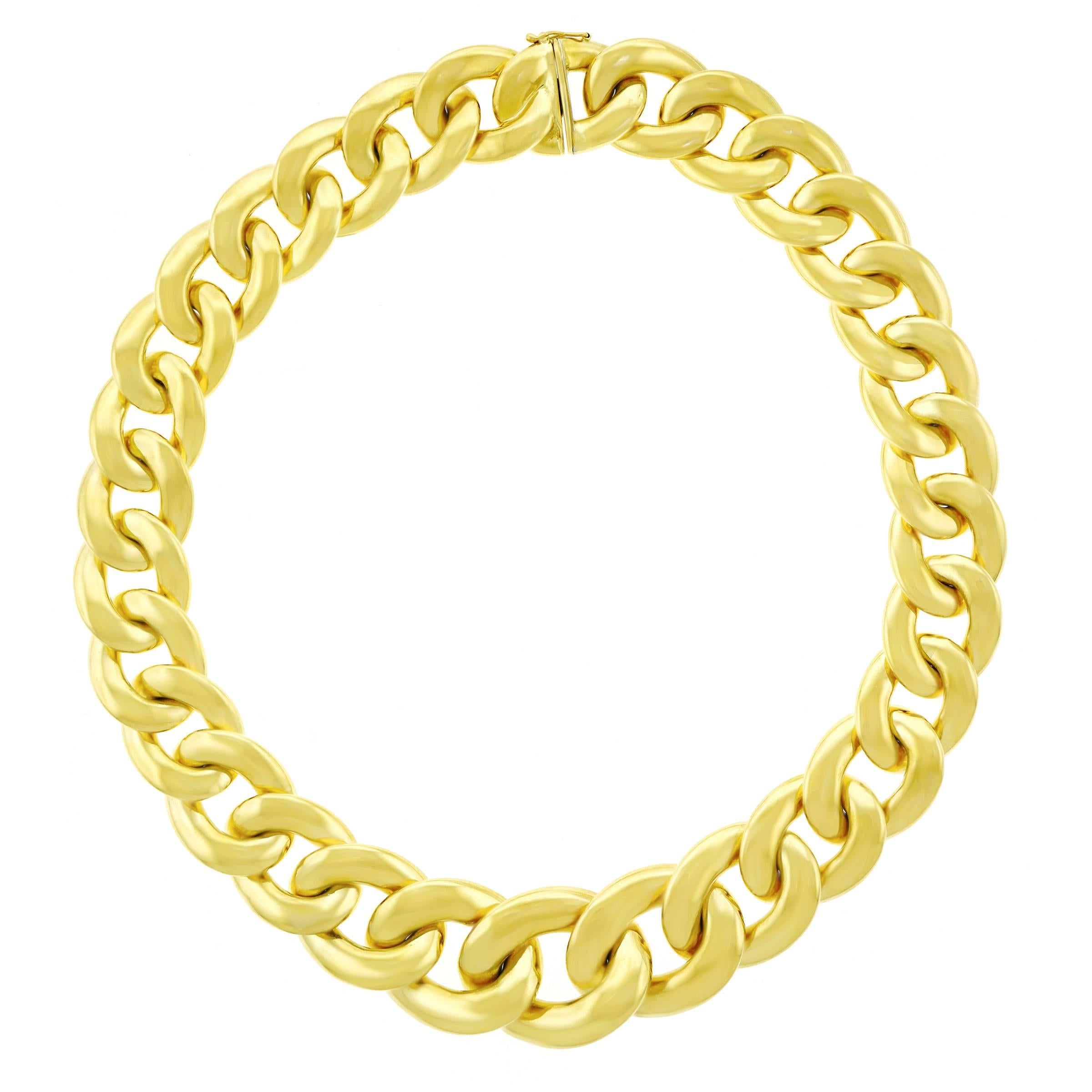 Fabulous 1970s Gold Link Necklace