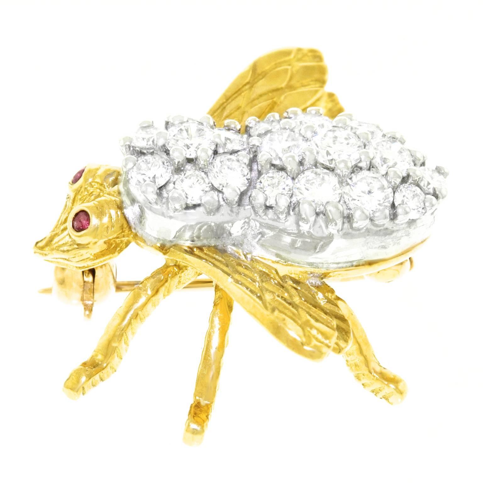 Herbert Rosenthal Diamond-Set Gold Bee Pin 3