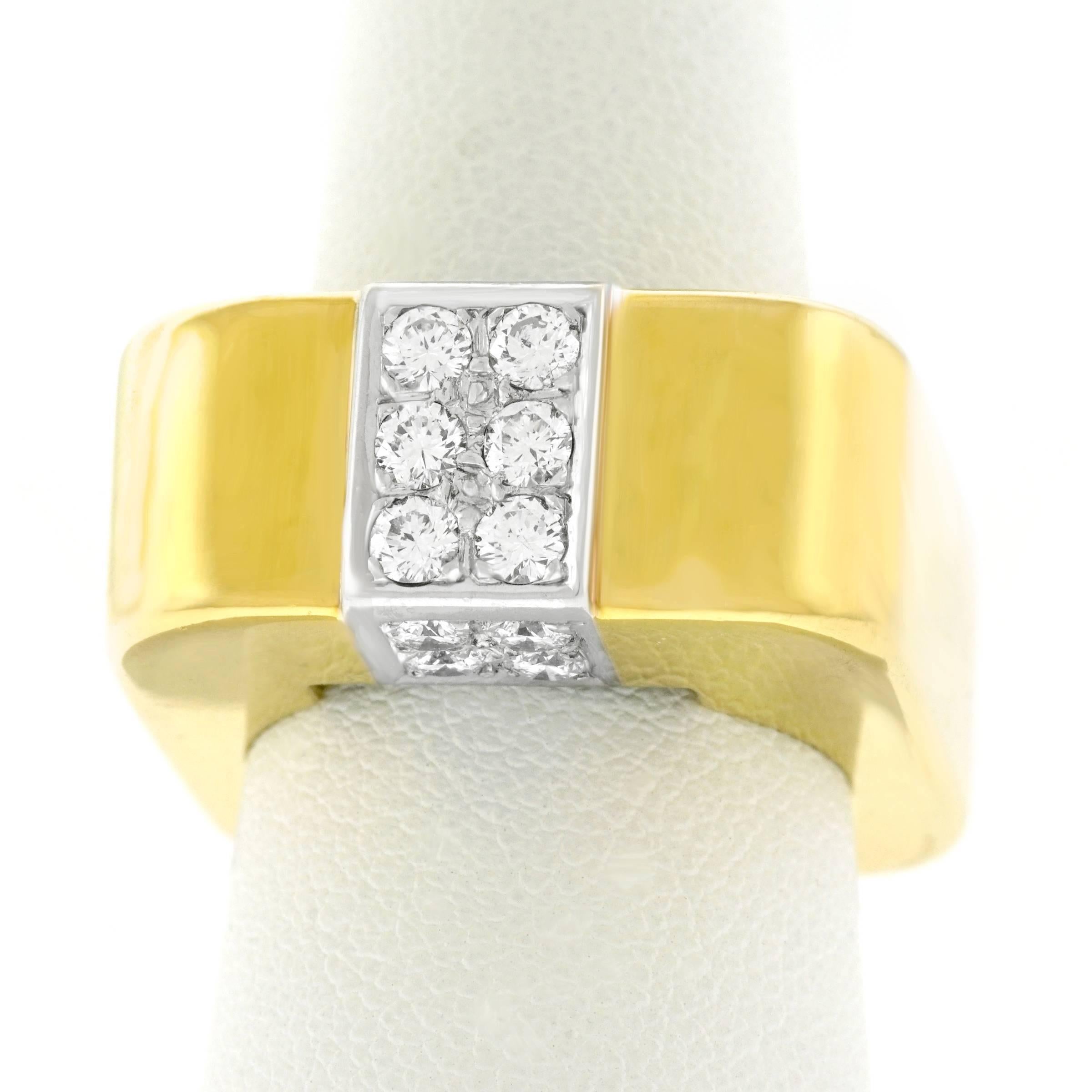 Weber & Cie Swiss Modern Diamond Set Gold Ring 2