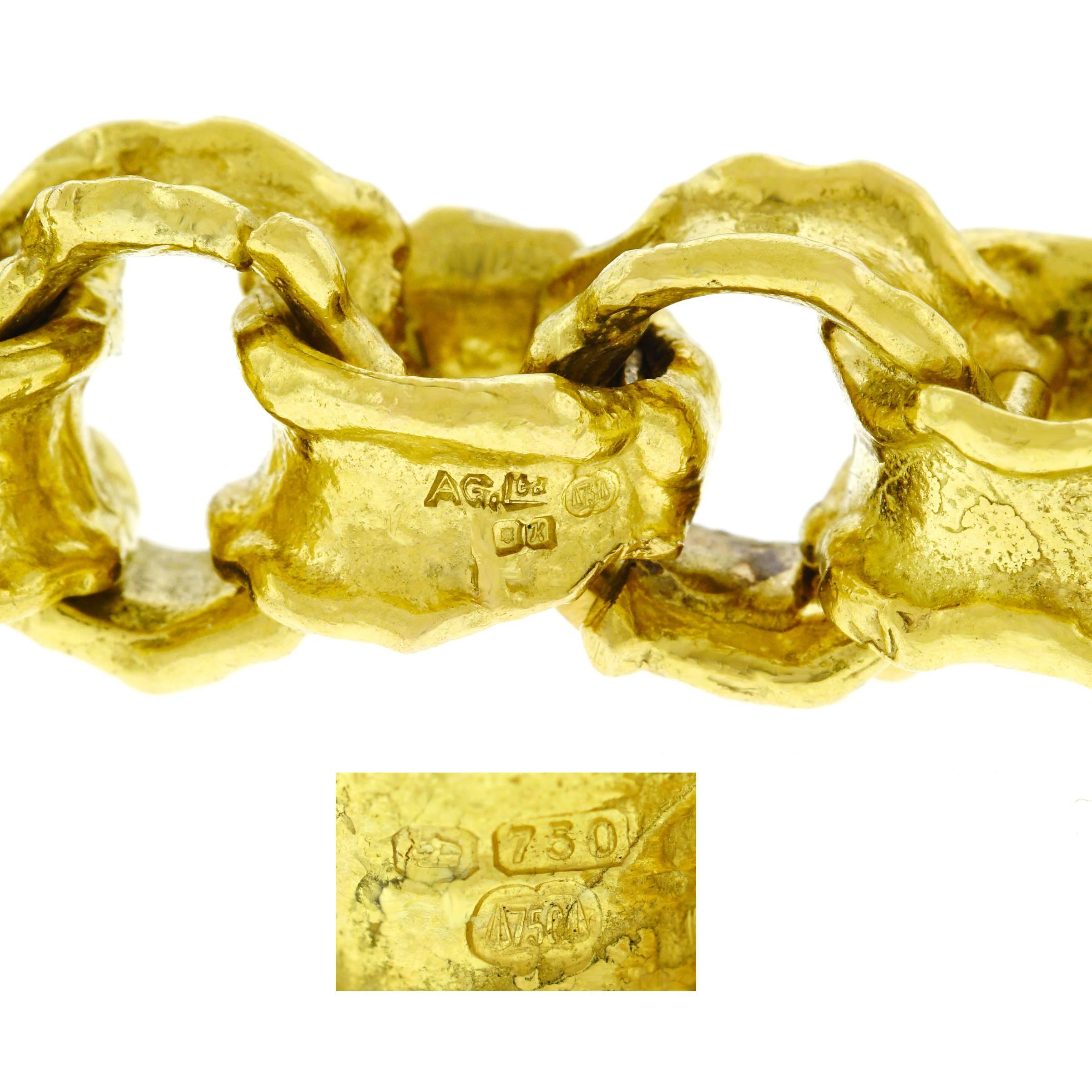 Women's or Men's Andrew Grima Heavy Gold Necklace