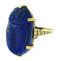 Antique Art Deco Scarab Gold Ring