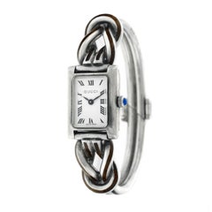 Gucci sterling silver Brown Enamel Wristwatch, circa 1960s