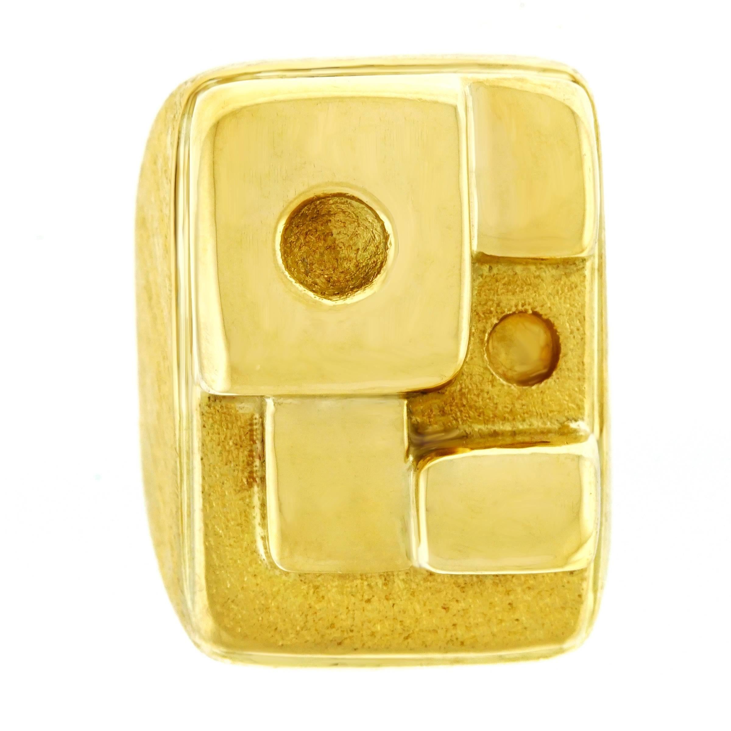 1970s Modernist Burle Marx Gold Ring 6
