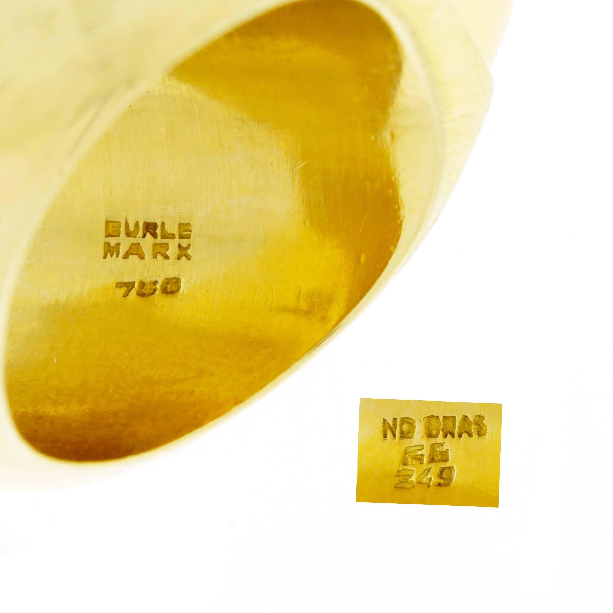 1970s Modernist Burle Marx Gold Ring 1