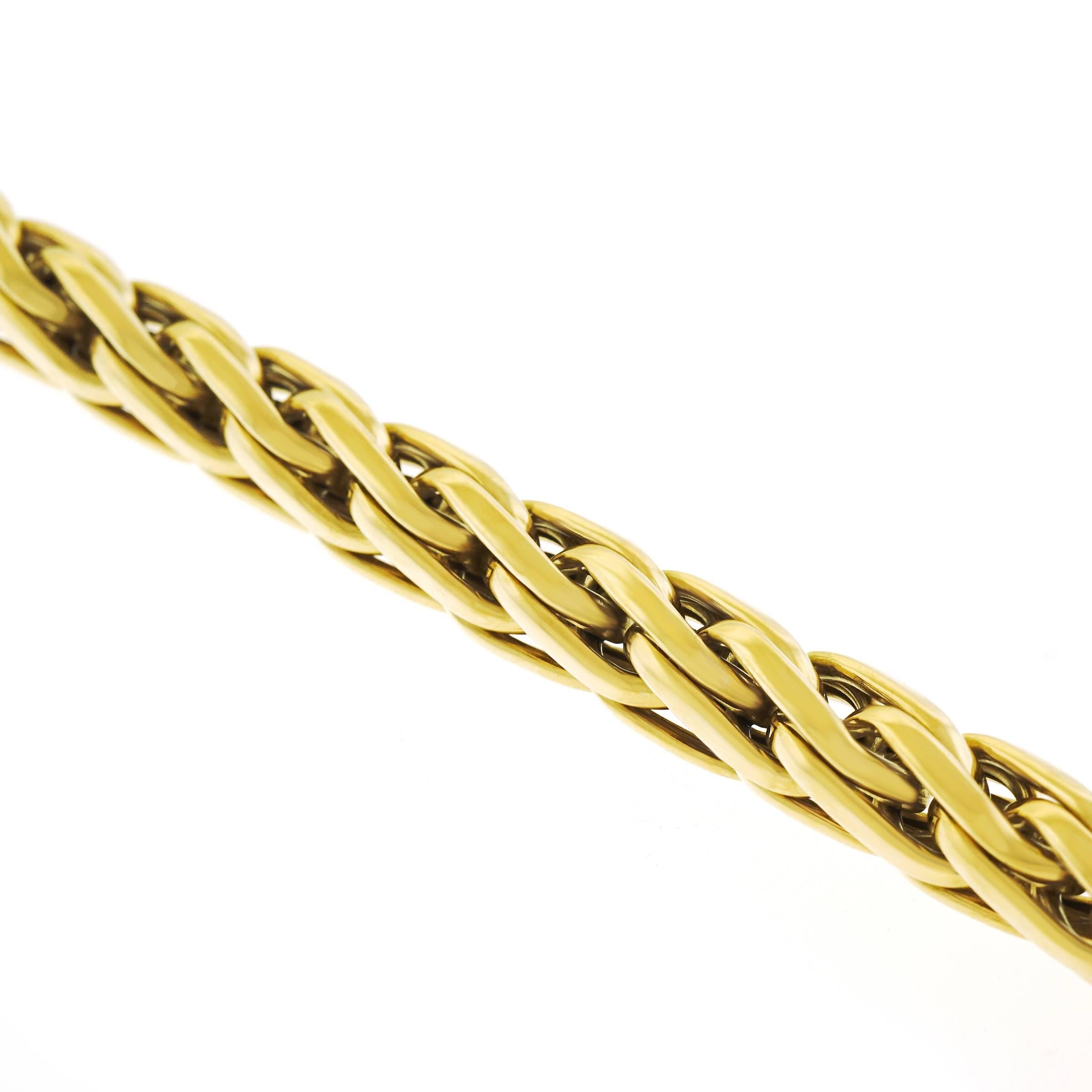 Handmade Russian Braid Gold Necklace 4