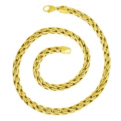 Handgefertigte Russische Zopf Gold Halskette