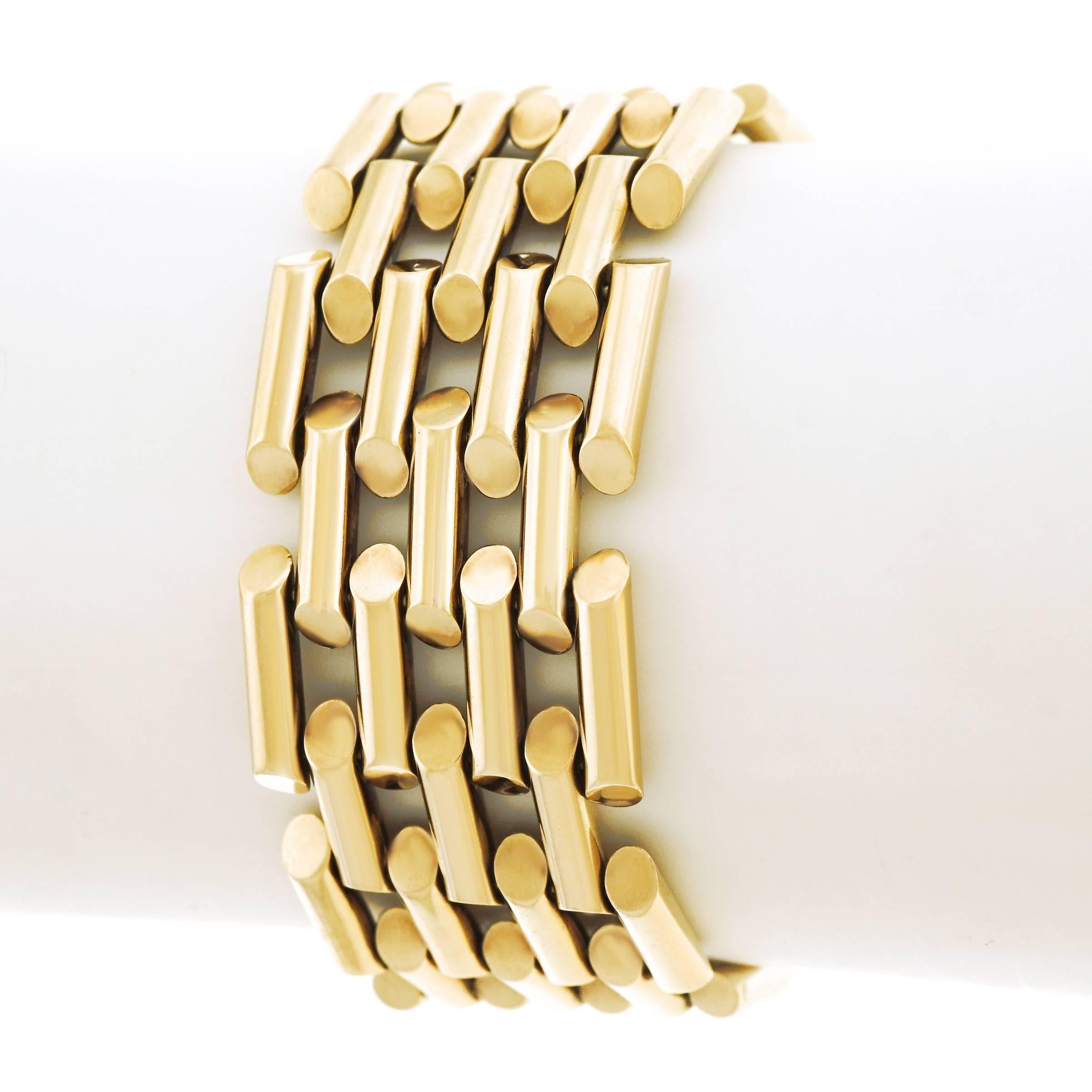 Tiffany & Co. 1930er Jahre Art Deco Gold-Armband 2