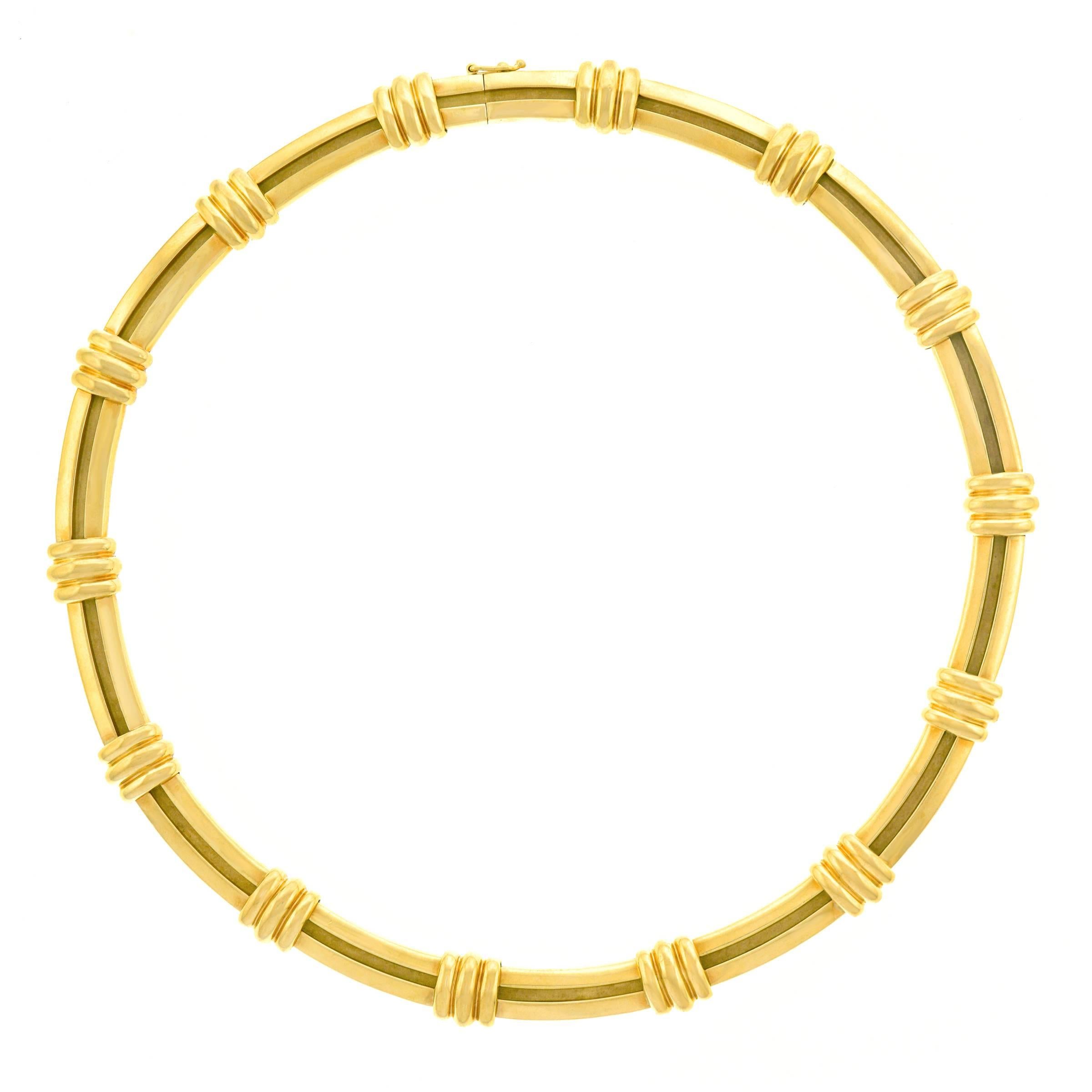 Tiffany & Co. Atlas Motif Gold Necklace