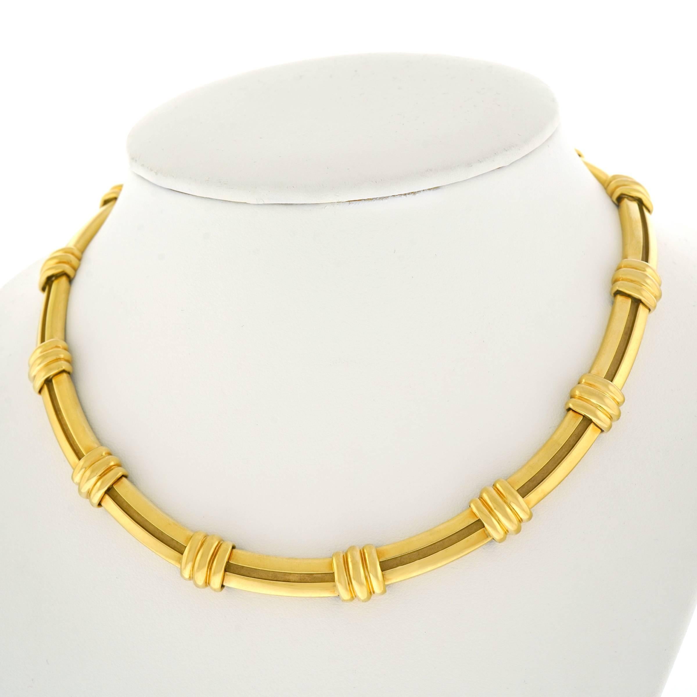 Tiffany & Co. Atlas Motif Gold Necklace 3