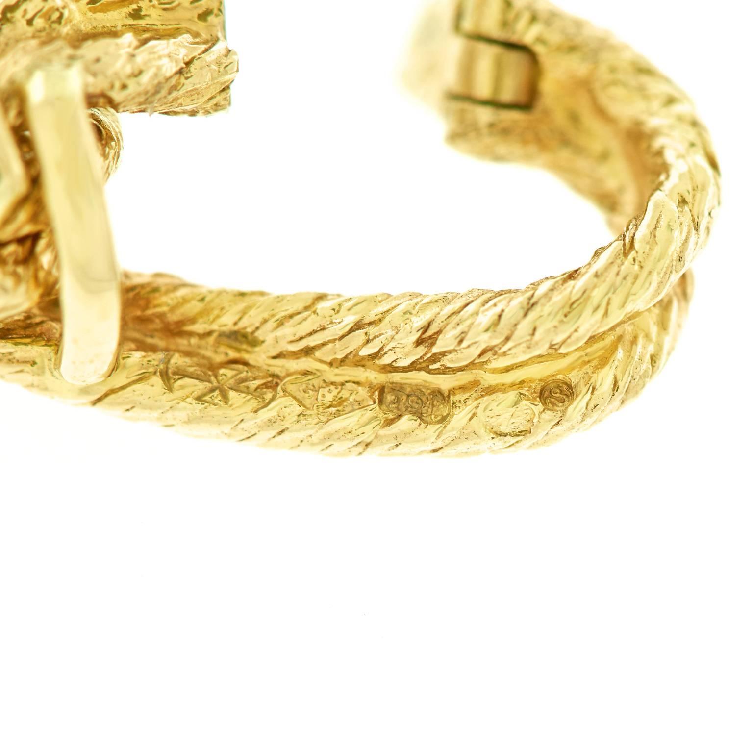 Gubelin Double-Link Twisted Cable Gold Bracelet 1