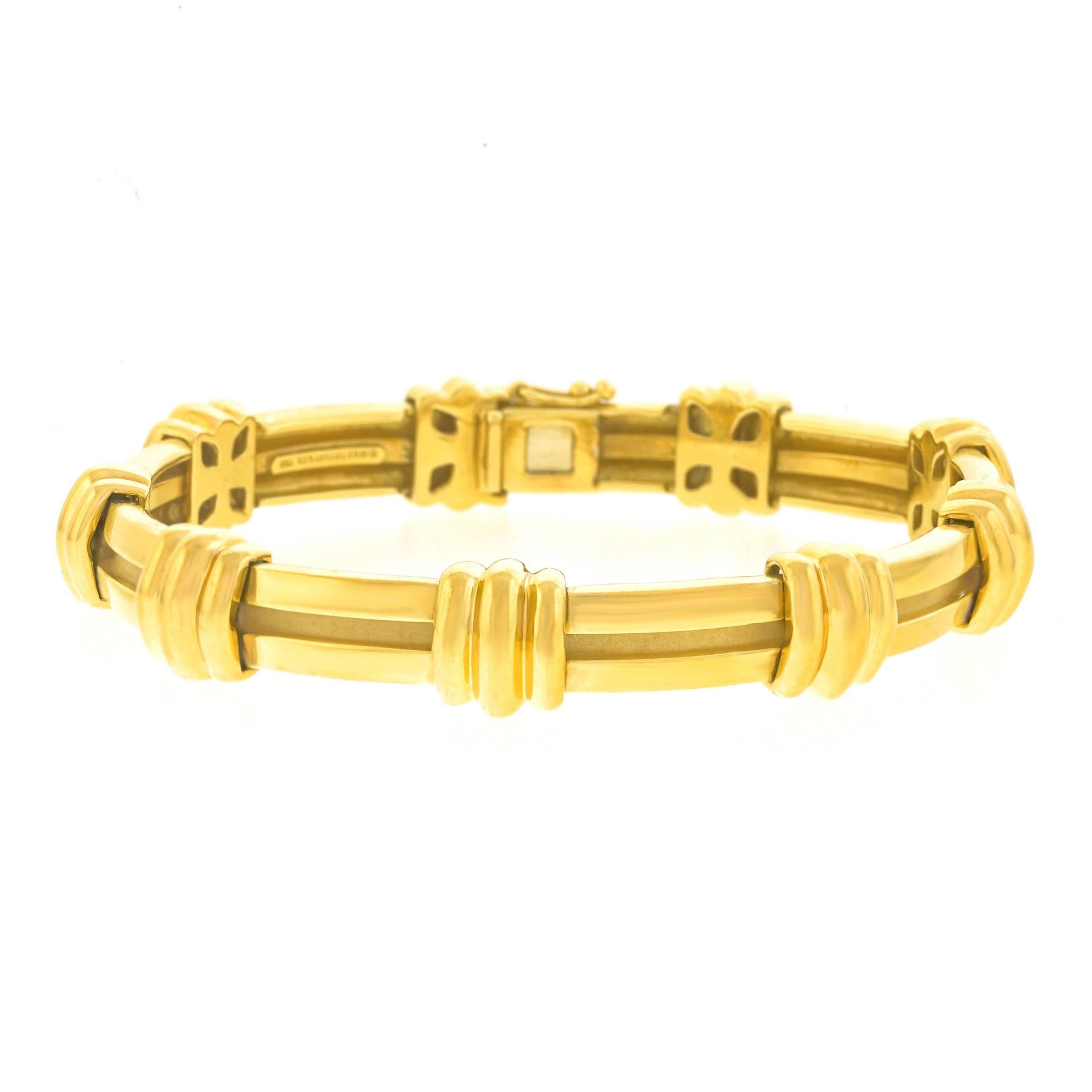 Tiffany & Co. Atlas Motif Gold Bracelet