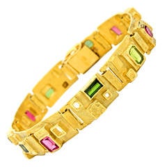 Ed Wiener Gem-Set Constructivist Bracelet