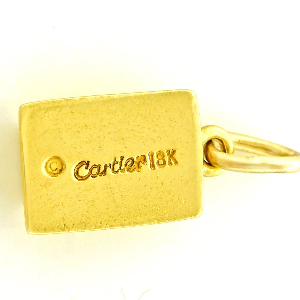 cartier gold bar pendant