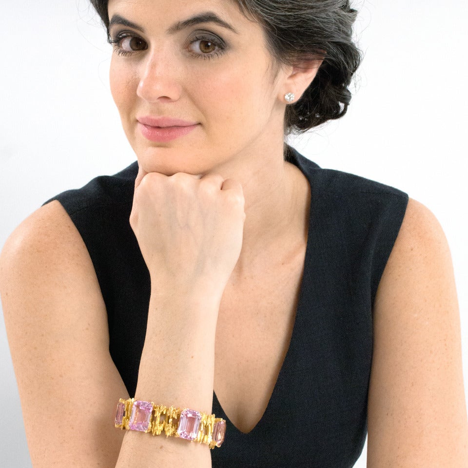 Emil Meister Modernist Kunzite Bracelet