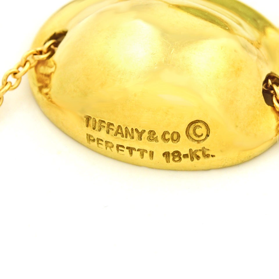Tiffany & Co. Elsa Peretti Flaschenanhänger aus Jade in Gold 1