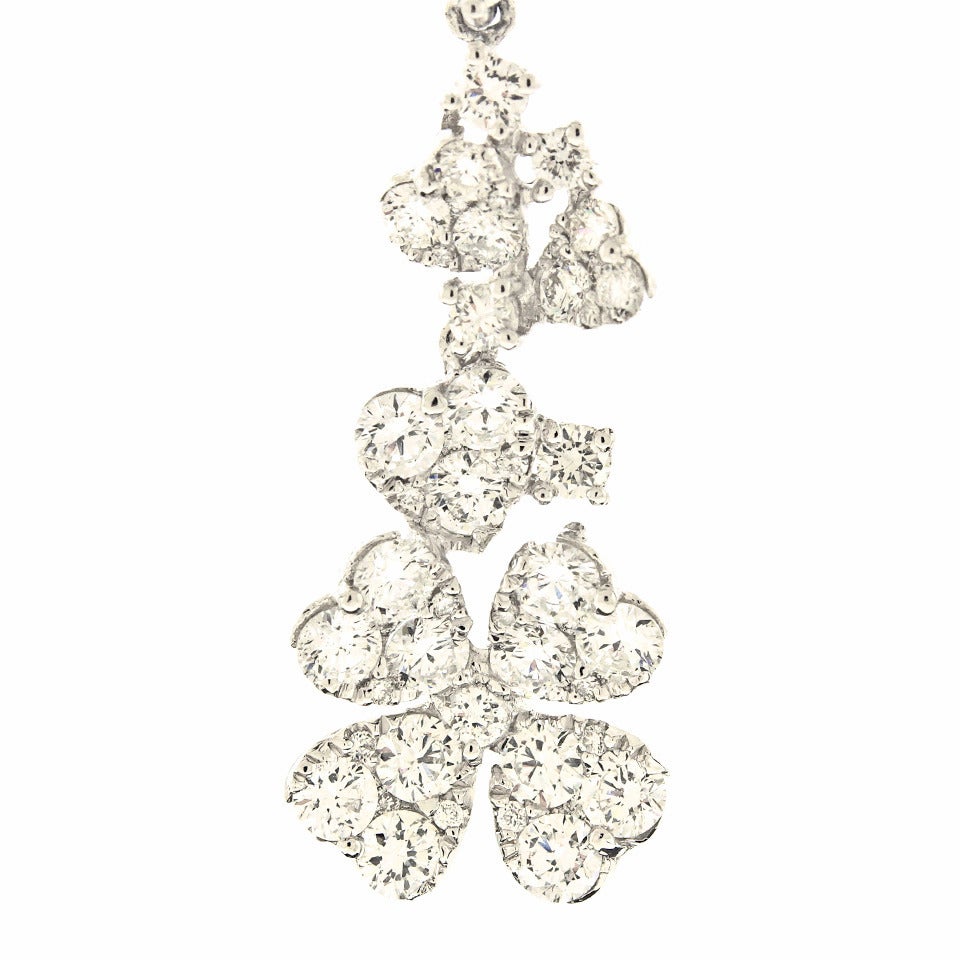 Stunning Diamond-Set White Gold Chandelier Earrings 3