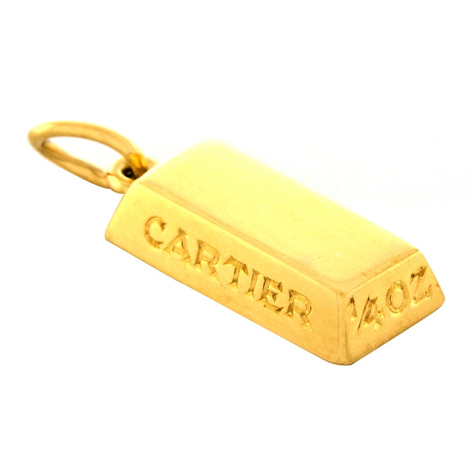 Cartier 1/4 Ounce Gold Ingot Pendant