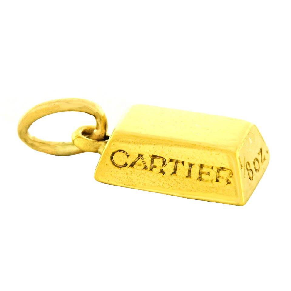 Cartier gold deals ingot pendant