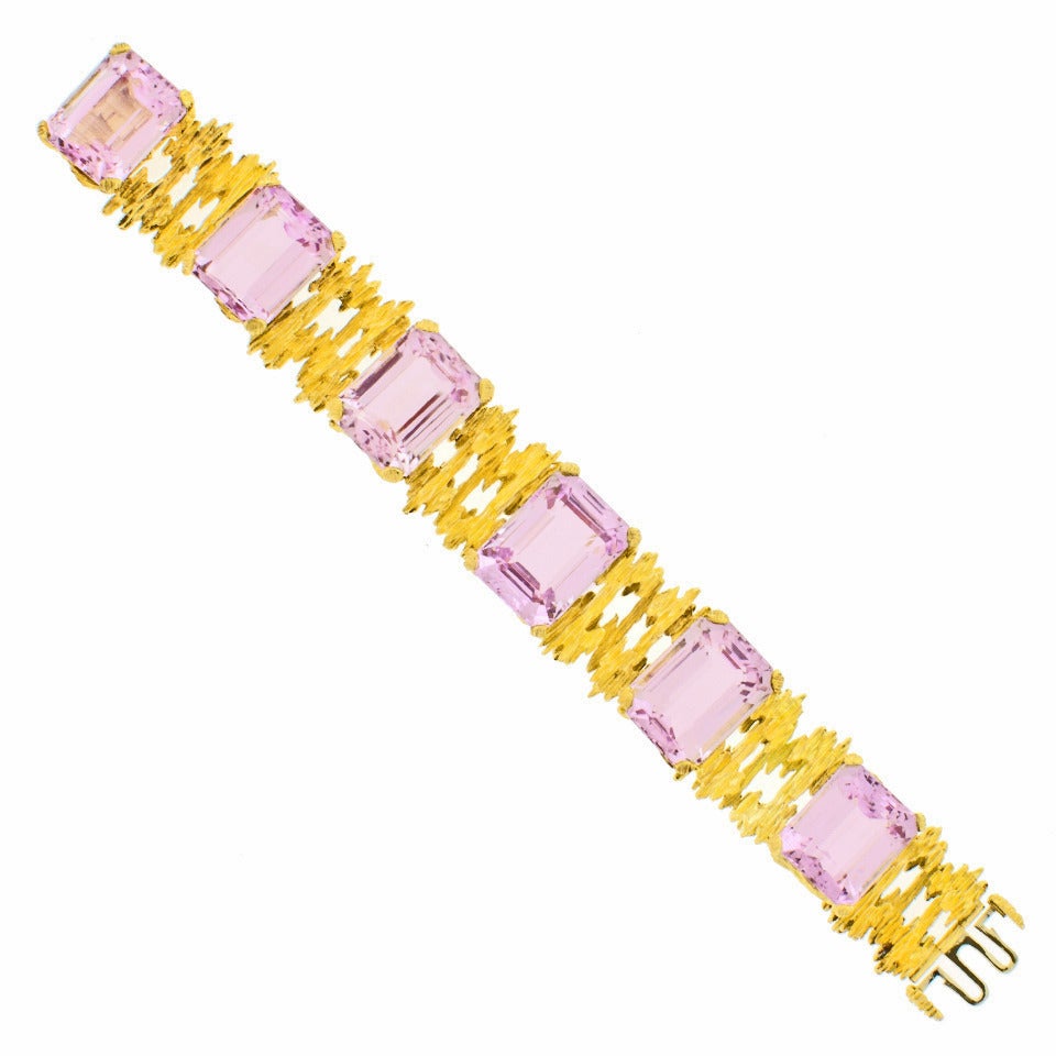 Emil Meister Modernist Kunzite Bracelet