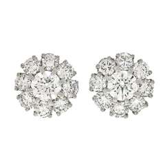 Lawrence Jeffrey 3.88cttw Diamond Fleurette Earrings