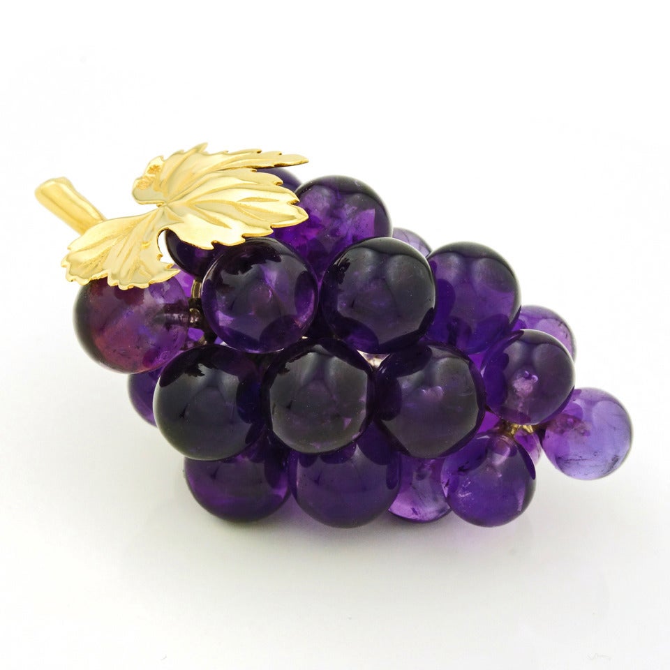 Vacheron Amethyst Grape Ornament In Excellent Condition In Litchfield, CT