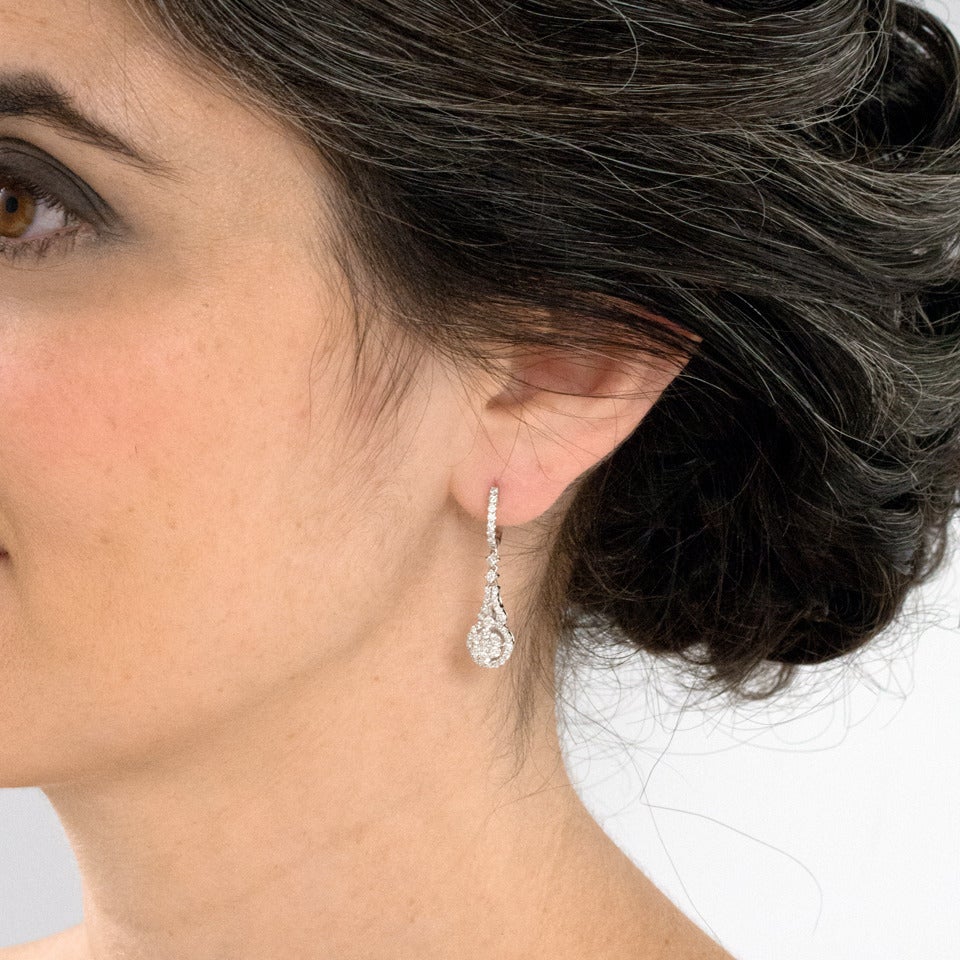 Women's Diamond Gold Chandelier Earrings