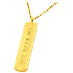 Tiffany & Co. 1837 Gold Pendant on Chain
