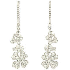 Stunning Diamond-Set White Gold Chandelier Earrings