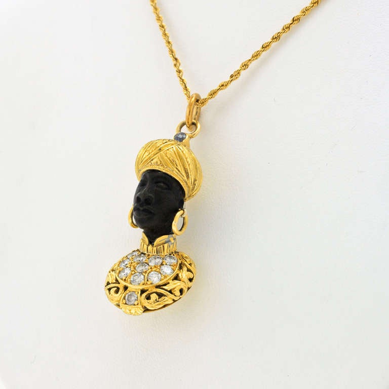 Nardi Blackamoor Pendant at 1stdibs