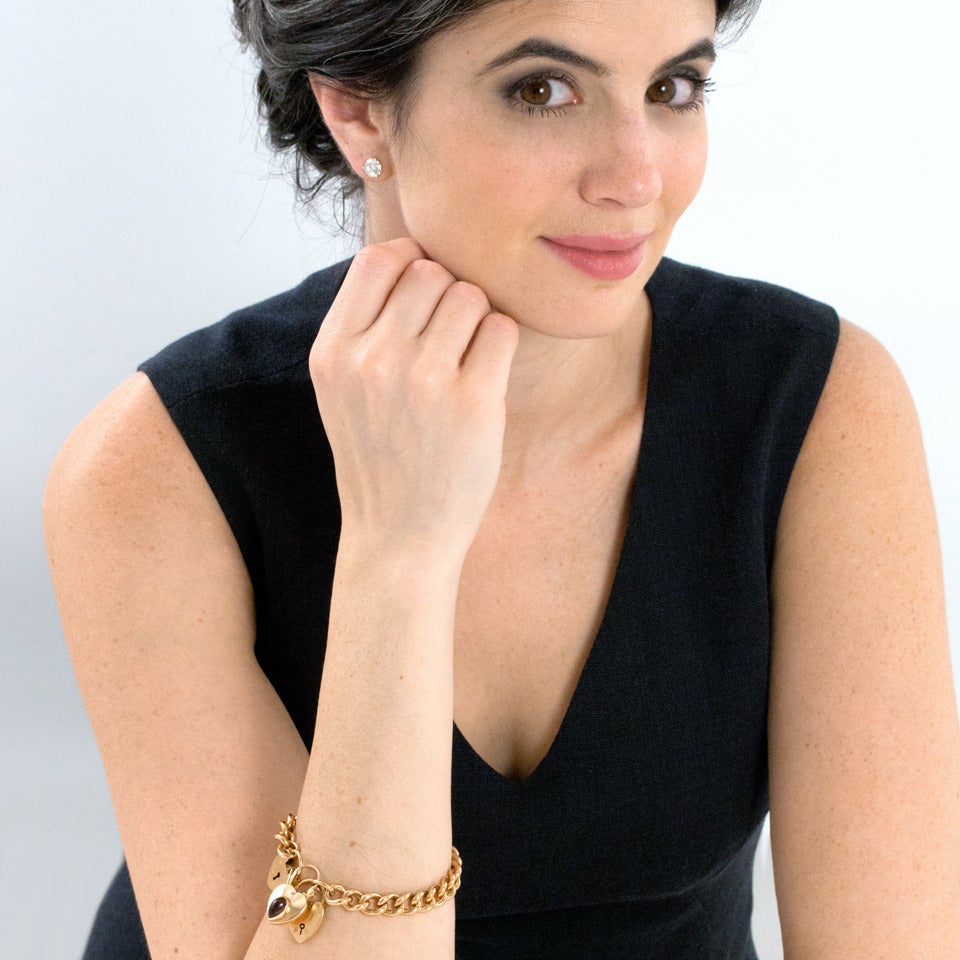 English Gold Lock Bracelet