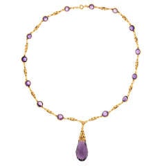 Antique Renaissance Revival Amethyst Necklace