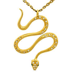 Vintage Tannler Snake Pendant & Chain