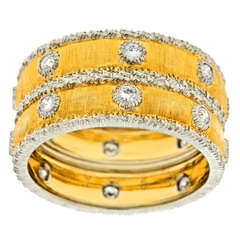 Pair of Buccellati Diamond-set Bands