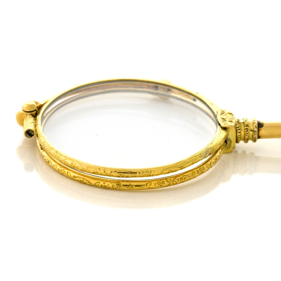 Antique French Gold Lorgnette as Pendant 2