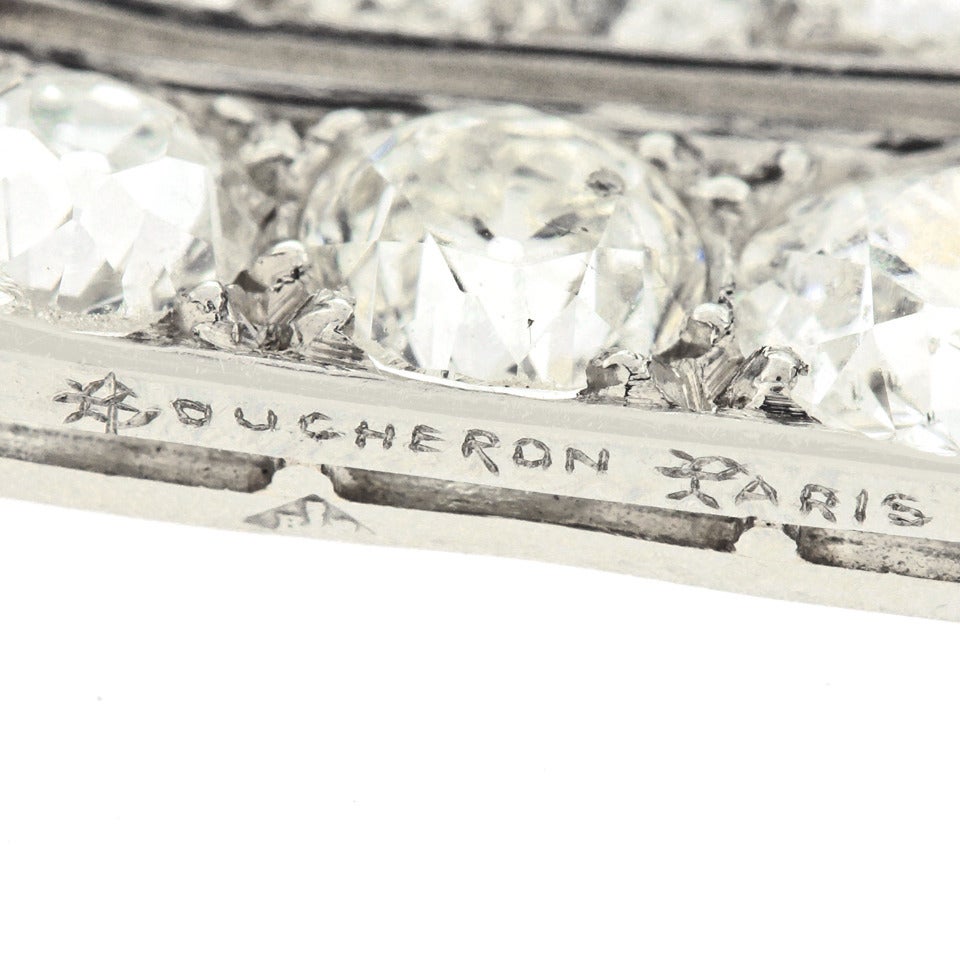 Boucheron Art Deco Diamond Platinum Pendant-Brooch 1