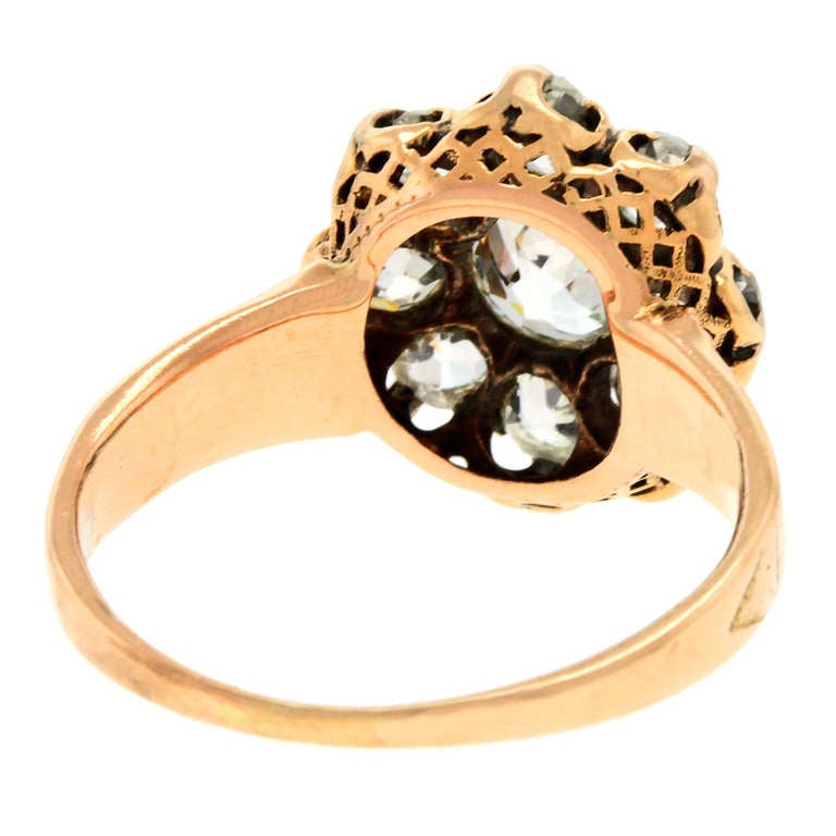 Women's Antique Diamond Fleurette Ring