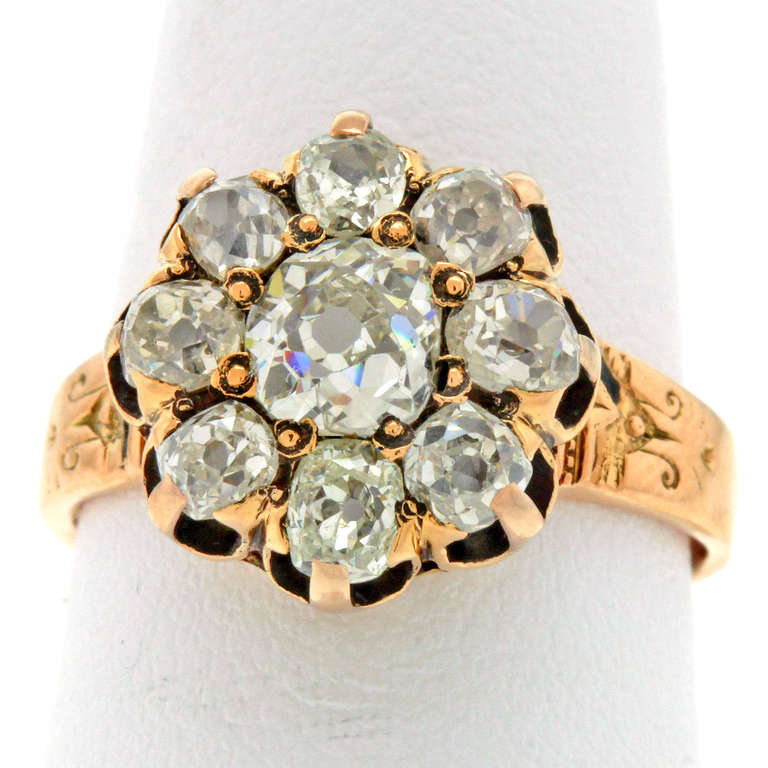 Antique Diamond Fleurette Ring 3