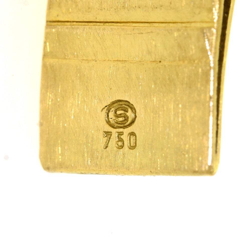 Sleek Contemporary H. Stern Tourmaline Gold Bracelet 1