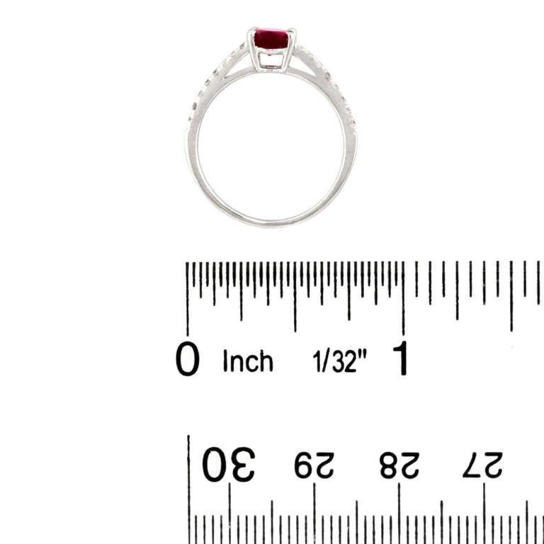 Ruby 1.05 carat No Heat  Diamond Ring 2