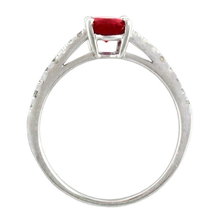 Ruby 1.05 carat No Heat  Diamond Ring 3